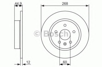Disc frana OPEL ASTRA J GTC (2011 - 2016) BOSCH 0 986 479 C57 foto