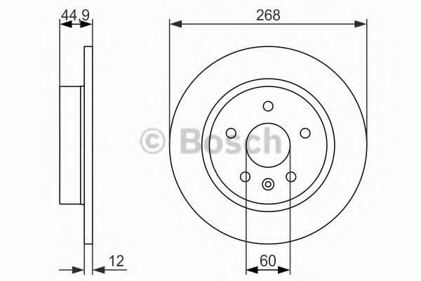 Disc frana CHEVROLET CRUZE Station Wagon (J308) (2012 - 2016) BOSCH 0 986 479 C57