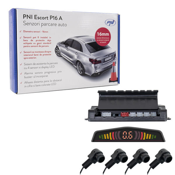 Senzori Parcare Auto Pni Escort P16 A, Cu 4 Receptori 16Mm Tip Oem 139718 PNI-P16A