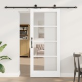 Ușă glisantă vidaXL cu set hardware &#039;ORKDAL&#039;Alb 86x198.5 cm