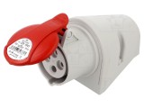 Conector alimentare AC trifazate 16A 400VAC, soclu mamă IP44