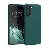 Husa pentru Samsung Galaxy S21, Silicon, Verde, 54056.184, Carcasa, Kwmobile