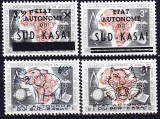 DB1 Fauna Congo Belgian Supratipar Sud Kasai 4 v. MNH, Nestampilat