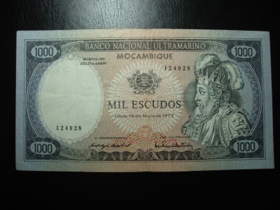 MOZAMBIC 1000 ESCUDOS 1972 foto