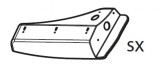 Set spoiler stanga pentru suportul de biciclete Menabo Antares 3