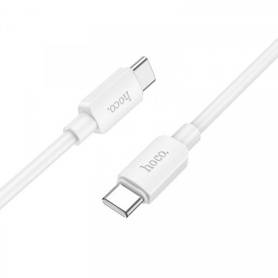 Cablu Date si Incarcare USB-C - USB-C HOCO X96, 60W, 1m, Alb foto