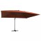 Umbrelă &icirc;n consolă de grădină cu LED-uri, cărămiziu, 400x300 cm