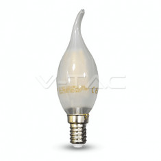 Bec LED 4W Filament E14 Mat Tip Lum&amp;amp;#226;nare flac&amp;amp;#259;r&amp;amp;#259; Alb rece V-Tac SKU-4479 foto