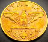 Cumpara ieftin Moneda istorica 5 CENTESIMI - ITALIA FASCISTA, anul 1941 * cod 5312 = luciu, Europa