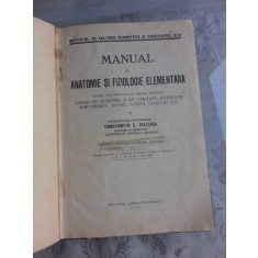 MANUAL DE ANATOMIE SI FIZIOLOGIE ELEMENTARA - CONSTANTIN C. VELLUDA