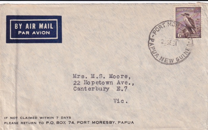 FILATELIE TEMATICA - PLIC AUSTRALIA TEMATICA PASARI AIRMAIL