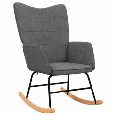 vidaXL Scaun balansoar, gri &icirc;nchis, material textil