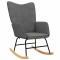 vidaXL Scaun balansoar, gri &icirc;nchis, material textil