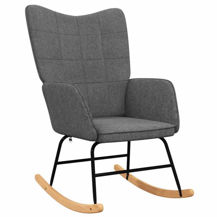 vidaXL Scaun balansoar, gri &icirc;nchis, material textil