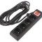Prelungitor 4 Prize PVC Negru 5m 16A