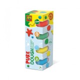 Plastilina colorata vegana pentru copii,fara gluten, set 4 recipiente x 90 gr,+1 an