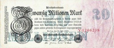 1923 (25 VII), 20.000.000 mark (P-97/1) - Germania! foto