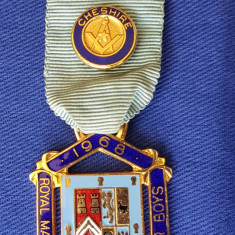 Medalie masonica veche- Cheshire Royal Masonic Institution for boys Steward 1968