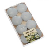 Set Lum&acirc;nări Pastilă, White Musk, Parafină, 3.5x1.5 cm, 8 Bucăți, Oem