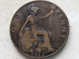 MAREA BRITANIE-1 PENNY 1912, Europa, Bronz