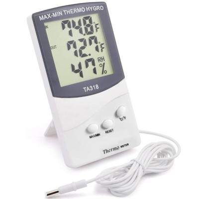 Statie Meteo Termometru Higrometru Digital Int/Ext KTJ TA318 13C012 XXM foto