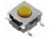 Microintrerupator, 6x6mm, OFF-(ON), SPST-NO, OMRON OCB - B3S-1002P