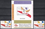 Guineea Ecuatoriala 1992 - Jocurile Olimpice - Barcelona '92, Serie + Colita, Cota 24.50 EURO, MNH