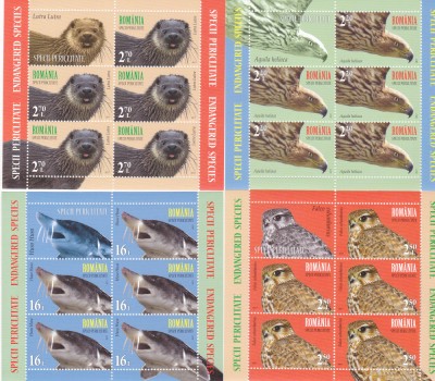 FAUNA,SPECII PERICLITATE ,SET MINICOLI,Lp.2145f,MNH.ROMANIA. foto