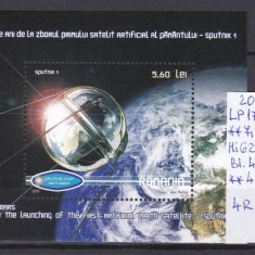 2007 50 de Ani de la Zbo Prim Sat Art al Pam Sputnik LP1786 Bl.411 MNH Pr4+1Lei