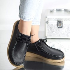 Pantofi casual lucy negru piele naturala, 36