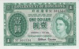 Bancnota Hong Kong 1 Dolar 1958 - P324Ab UNC ( vezi descriere )