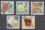 A12 S3 9 - Timbre foarte vechi - Mongolia - flori exotice, Flora, Stampilat