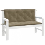 Perna banca gradina Gossi 120x50x7cm, 2 buc, melanj gri taupe, poliester, exterior