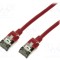 Patch cord U/FTP 6a 1m TPE roșu LOGILINK