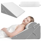 Set 3 Perne Ortopedice Reglabile 10 &icirc;n 1 Linomag&reg;, din Spuma cu Memorie, Forma de Pana, pentru Somn Confortabil, Recuperare Post-Operatorie si Suport