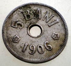 1.123 ROMANIA 5 BANI 1906 J foto