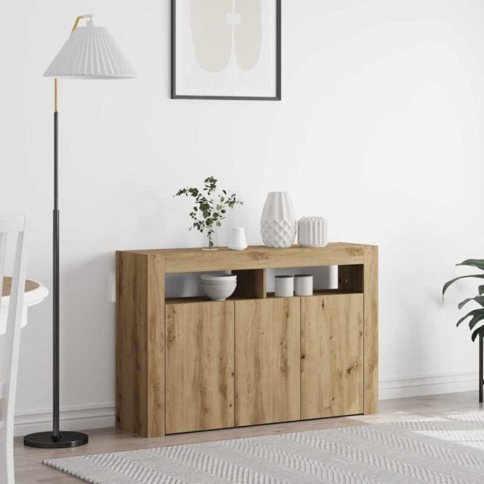 vidaXL bufet Stejar Artisan Lemn Ingineresc 116 x 30 x 75 cm Bufet