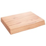 Cumpara ieftin Blat de baie, maro deschis, 40x30x(2-6) cm, lemn masiv tratat