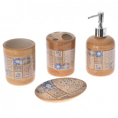 Set de baie 4 piese ceramica Mosaique