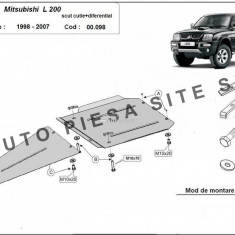 Scut metalic cutie + diferential Mitsubishi L200 fabricat in perioada 1998-2007 APS-00,098