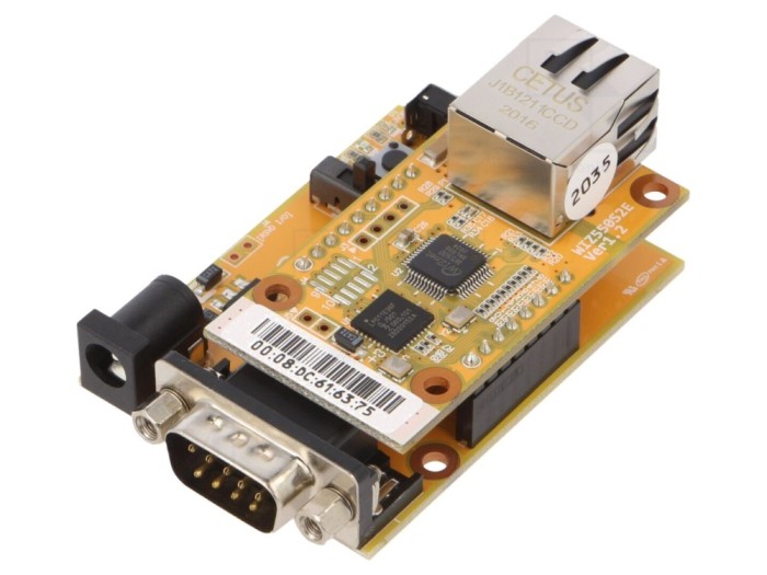 Modul Ethernet RS232 RJ45 3.3VDC