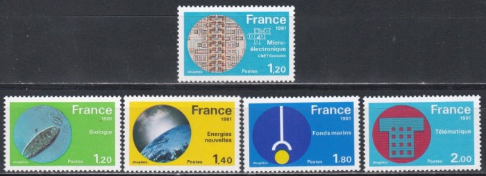 Franta 1981 - Tehnologie moderna, 2 Serii, MNH