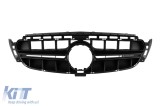 Grilaj mat negru tip E63 A Design potrivit pentru Mercedes E-Class W213 sedan, S213 break 2016-2019 pentru modelul cu bara de protectie E63 A Design P