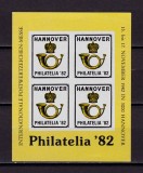 Cumpara ieftin ✅(V 25) Germania &#039;82, colita bloc de 4 viniete oficiale Expo.Fila. Hannover ,MNH