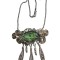 B165. Pandantiv de inspiratie antica Vis Dacic, piatra Paua Argint 925, 6cm, Lux