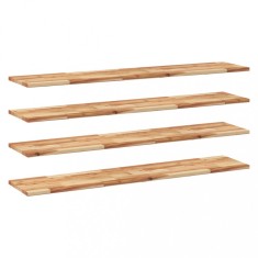 Rafturi suspendate 4 buc. 140x30x2cm lemn masiv acacia netratat foto