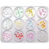 Cumpara ieftin Oval 5x3mm - kit decorativ pentru unghii, 12 buc, INGINAILS