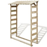 vidaXL Șopron Lemne de Foc, 150x44x176cm, Lemn Pin Tratata, Maro - Magazie Gradina Rezistenta la Putrezire