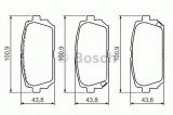 Set placute frana,frana disc KIA CARENS III (UN) (2006 - 2013) BOSCH 0 986 494 400
