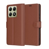 Husa Xiaomi 14T Techsuit Leather Folio, maro